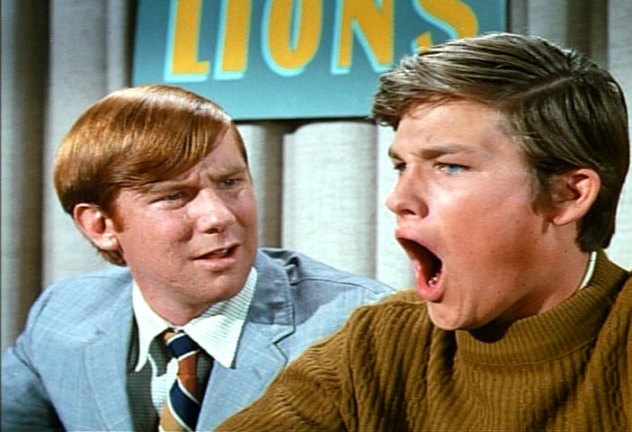 A still from the movie showing Dexter with his mouth open.