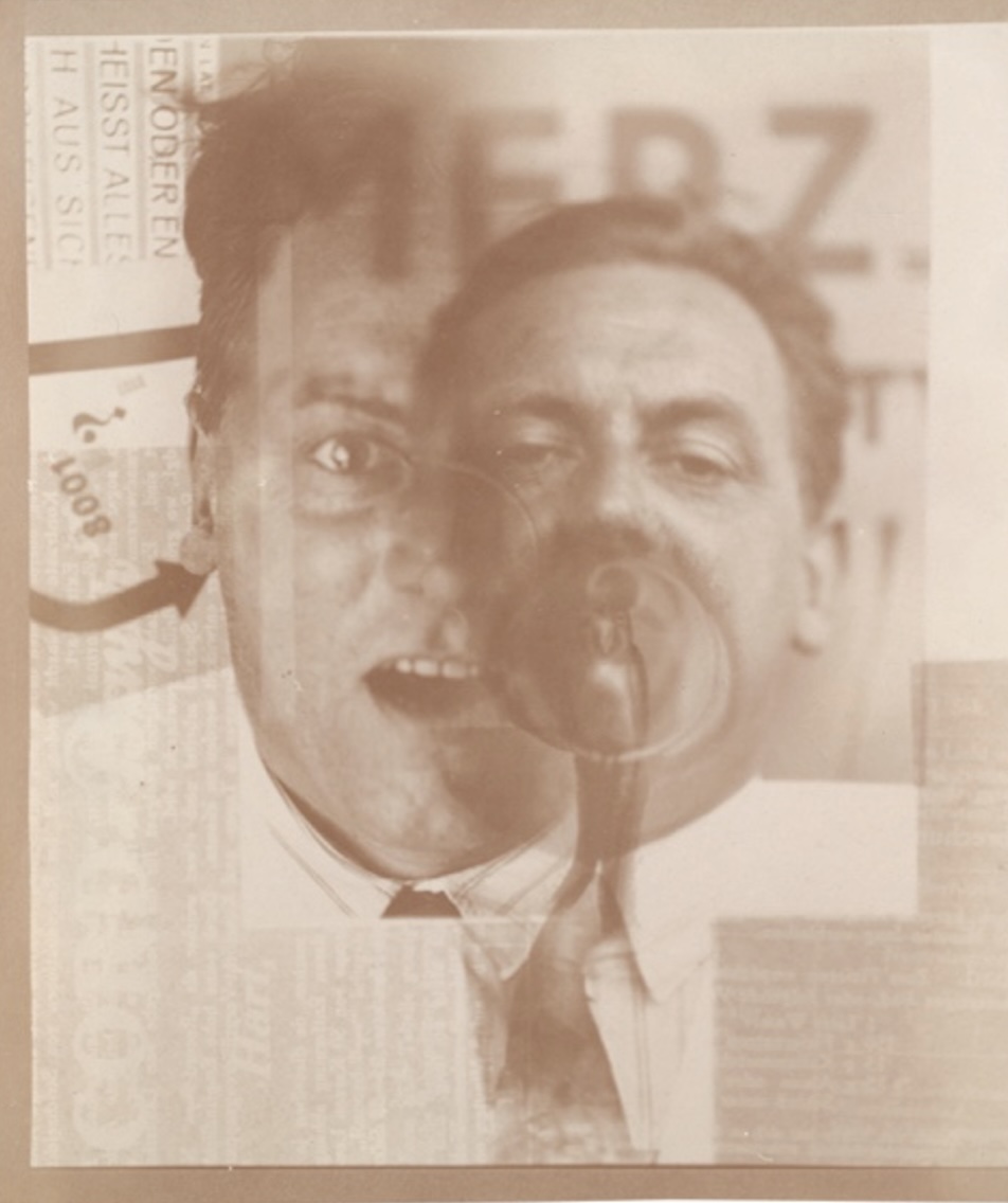 A sepia photo of two faces overlaid